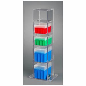 POLTEX 5VTORG Labortisch-Vertikal-Organizer, fasst 5 Boxen mit Spitzen, Tischgerät, 5 Fächer, PETG, transparent | CT7VQV 798L06