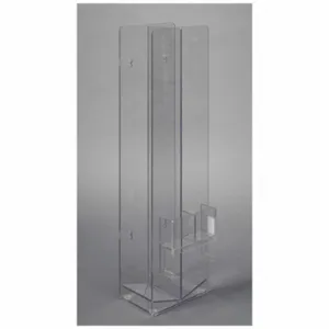 POLTEX CRYO28-W Cryo Box Holder, Holds 28 Box, Countertop/Wall, 2 Compartments, Petg, Clear | CT7VRL 798L38