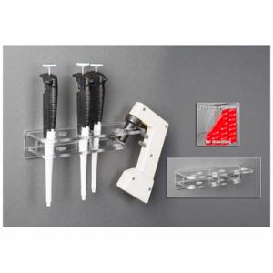 POLTEX HOODPIPS51-T Pipette and Pipette Filler Bracket, Holds 5 Pipettors and 1 Pipette Aid, VHB Tape, PETG | CT7VRZ 798L47