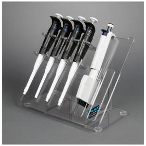 POLTEX PIPRK4MUL Pipette Rack, Holds 2 Position Multi-Channel and 4 Position Pipette, Countertop, PETG | CT7VUY 798L73