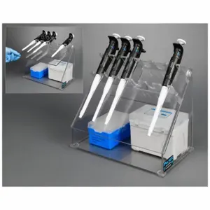 POLTEX PIPRKHING Pipette Rack w/Hinged Storage Compartment, Holds 6 Pipettes, Countertop, 1 Compartments | CT7VUX 798L75