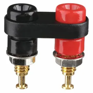 POMONA 2143-0 Mini Double Banana Jack, 1, 500 V Max Volt, Electronics, Gold Plated, Black | CT7VXH 30PH84