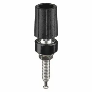 POMONA 3760-0 Standard Binding Post, 2500 V Max Volt, Tin Plated, Black, 1 3/4 Inch Length, Brass | CT7VYM 1Z036