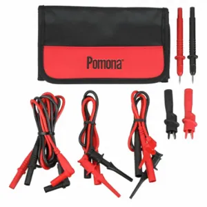 POMONA 5674C Test Lead Kit, CAT II 300V/CAT III 1000V, Alligator Clip/Probe/Test Clip Lead | CT7VYW 30PJ14