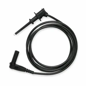 POMONA 6244-48-0 Test Leads, CAT II 300V, Mini Hook Clip Probe, RigHeight Angle Shrouded Plug, 4 ft Length | CT7VZJ 4XX13