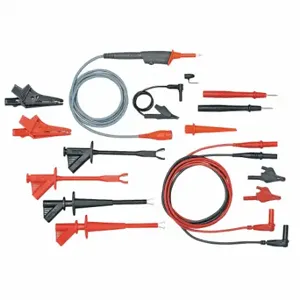 POMONA 72942 Insulated Scope Probe Kit, 10, 1 Probe Ratio, 1.2 m Cable, CAT II 600 V/CAT III 300 V, Red | CT7VXM 4JNW3