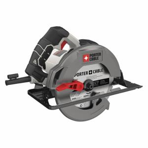 PORTER CABLE PCE300 Circular Saw, 7 1/4 Inch Blade Dia, 15 A Current, Right, 0 Deg to 45 Deg Right | CT7WEH 49EN05