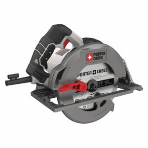 PORTER CABLE PCE310 Circular Saw, 7 1/4 Inch Blade Dia, 15 A Current, Right, 0 Deg to 55 Deg Right | CT7WEJ 49EN06