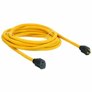 POWER FIRST 52NY19 Locking Extension Cord, 25 ft Cord Length, 10 AWG Wire Size, 10/3, SJTW, NEMA 5-15P | CT7WJR