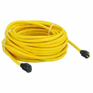 POWER FIRST 52NY21 Locking Extension Cord, 100 ft Cord Length, 10 AWG Wire Size, 10/3, SJTW, NEMA 5-15P | CT7WJP