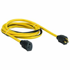 POWER FIRST 52NY22 Locking Extension Cord, 10 ft Cord Length, 12 AWG Wire Size, 12/3, SJTW, NEMA 5-15P | CT7WKB