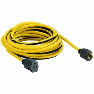 POWER FIRST 52NY24 Locking Extension Cord, 25 ft Cord Length, 12 AWG Wire Size, 12/3, SJTW, NEMA 5-15P | CT7WJT