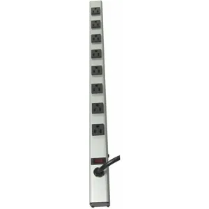 POWER FIRST 52NY32 Outlet Strip, 8 Outlets, 15.0 Max. Amps, 6 ft. Cord Length | CD2LKB