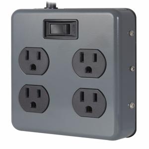 POWER FIRST 55346 Outlet Strip, Commercial And Industrial, 4 Outlets, 15A, 6 Ft. Length | CH6KHB 60AG40