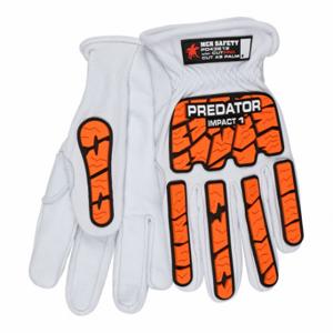 PREDATOR PD43612L Leather Gloves, Size L, Double Palm, Goatskin, Drivers Glove, ANSI Cut Level A9, 1 Pair | CT7XUT 781LT2