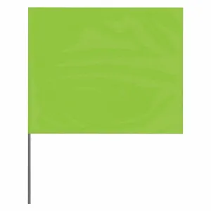 PRESCO PRODUCTS CO 2330LG-200 Marking Flag, 2 1/2 Inch x 3 1/2 Inch Flag Size, 30 Inch Staff Ht, Fluorescent Lime | CT7XXF 3LUD1