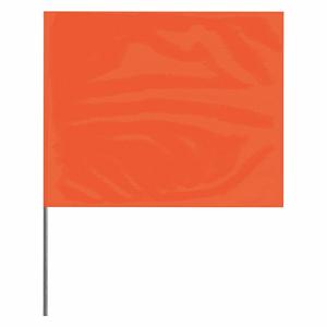 PRESCO PRODUCTS CO 2315O-200 Markierungsfahne, 2 1/2 Zoll x 3 1/2 Zoll Flaggengröße, 15 Zoll Stabhöhe, Orange, Blanko | CT7XWY 3LUF8