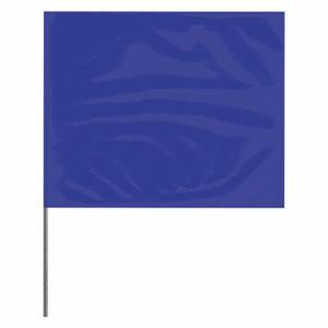 PRESCO PRODUCTS CO 2336B-200 Marking Flag, 2 1/2 Inch x 3 1/2 Inch Flag Size, 36 Inch Staff Ht, Blue, Blank | CT7XZQ 3LUG9