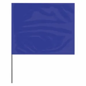 PRESCO PRODUCTS CO 4530B-200 Marking Flag, 4 x 5 Inch Flag Size, 30 Inch Staff Ht, Blue, Blank, No Image, Solid | CT7XZE 3LUE4