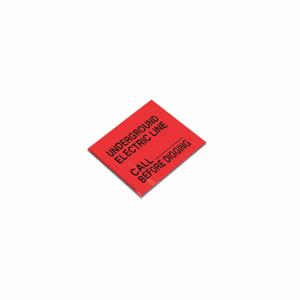 PRESCO PRODUCTS CO 4521RBK3571-200 Marking Flag, 4 x 5 Inch Flag Size, 21 Inch Staff Ht, Red, Electric Line, No Image | CT7XZD 3LUP4