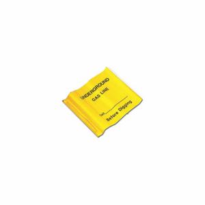 PRESCO PRODUCTS CO 4521YBK509-200 Marking Flag, 4 x 5 Inch Flag Size, 21 Inch Staff Ht, Yellow, Gas Line, No Image | CT7XZL 3LUP7