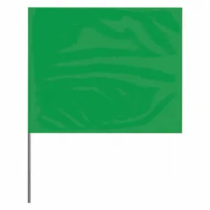 PRESCO PRODUCTS CO 2336G-200 Marking Flag, 2 1/2 Inch x 3 1/2 Inch Flag Size, 36 Inch Staff Ht, Green, Blank | CT7XXL 3LUH3