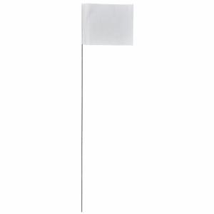 PRESCO PRODUCTS CO 4536W-200 Markierungsfahne, 4 Zoll x 5 Zoll Flaggengröße, 36 Zoll Stabhöhe, weiß, leer, ohne Bild | CT7XYT 3LUJ2
