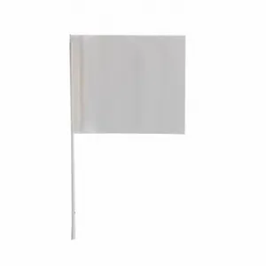 PRESCO PRODUCTS CO F4524CLR-200 Marking Flag, 4 Inch x 5 Inch Flag Size, Brown, Blank, No Image, Solid, Fiberglass | CT7XYX 3JVA9