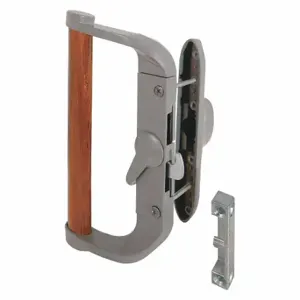 PRIME LINE C 1016 Patio Door Handle Set, Surface Mount Hook Latch, 3/16 Inch Bolt Hole Dia, Dull | CT7YQR 54FX04