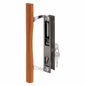 PRIME LINE C 1032 Patio Door Handle Set, Flush Mount Latch, 13/64 Inch Bolt Hole Dia, Unfinished | CT7YNR 54FX16