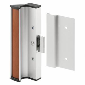 PRIME LINE C 1055 Patio Door Handle Set, Surface Mount Clamp Latch, 3/16 Inch Bolt Hole Dia, Anodized | CT7YPN 54FX22