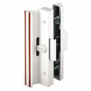 PRIME LINE C 1116 Patio Door Handle Set, Surface Mount Clamp Latch, 3/16 Inch Bolt Hole Dia, Dull | CT7YPP 54FX53