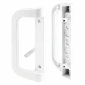 PRIME LINE C 1177 Patio Door Handle Set Latch, 3/16 Inch Bolt Hole Dia, Painted | CT7YNC 54FX83