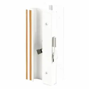 PRIME LINE C 1191 Patio Door Handle Set, Surface Mount Hook Latch, 3/16 Inch Bolt Hole Dia, Dull | CT7YQL 54FX88