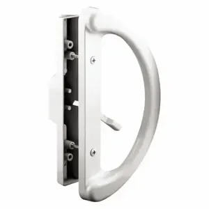 PRIME LINE C 1225 Patio Door Handle Set Latch, 3/16 Inch Bolt Hole Dia, Dull, 4 Pack Qty | CT7YMM 54FY14