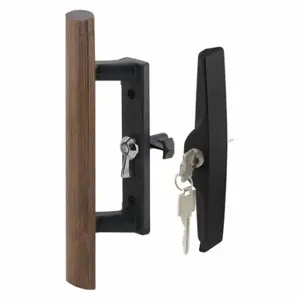 PRIME LINE C 1241 Patio Door Handle Set Keyed, Internal Latch Lock, 3/16 Inch Bolt Hole Dia | CT7YME 54FY18