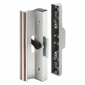 PRIME LINE C 1248 Patio Door Handle Set, Surface Mount Clamp Latch, 3/16 Inch Bolt Hole Dia, Anodized | CT7YPL 54FY22