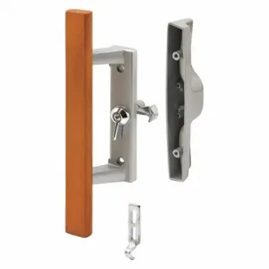 PRIME LINE C 1258 Patio Door Handle Set, Internal Latch Lock, 3/16 Inch Bolt Hole Dia, Dull | CT7YPB 54FY26