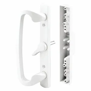 PRIME LINE C 1270 Patio Door Handle Set Latch, 3/16 Inch Bolt Hole Dia, Powder Coated | CT7YNH 54FY32