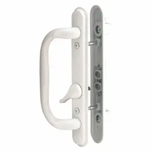 PRIME LINE C 1284 Patio Door Handle Set Latch, 3/16 Inch Bolt Hole Dia, Dull, 4 Pack Qty | CT7YMP 54FY39