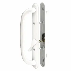 PRIME LINE C 1289 Patio Door Handle Set Latch, 3/16 Inch Bolt Hole Dia, Dull, Alike | CT7YNB 54FY44