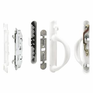 PRIME LINE C 1308 Patio Door Handle Set Latch, 3/16 Inch Bolt Hole Dia, Dull, 4 Pack Qty | CT7YMU 54FY48