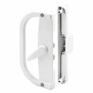 PRIME LINE C 1346 Patio Door Handle Set, Surface Mount Hook Latch, 3/16 Inch Bolt Hole Dia, Dull | CT7YQP 54FY55