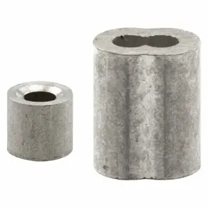 PRIME LINE GD 12151 Ferrules Stops, Aluminum, Galvanized, 1/8 Inch Length, 2 45/64 Inch Wide, 1 PR | CT7YUG 54DR02