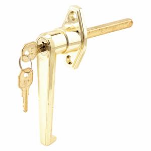 PRIME LINE GD 52214 L Handle, Brass, Bright Brass, 3 Inch Length, 4 Inch Wd, 1 Inch Height | CT7YWT 54DT03