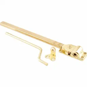 PRIME LINE H 3687 Casement Window Operator, Teardrop Housing, Die Cast, Brass, 10 3/4 Inch Length | CT7YBH 54FY99