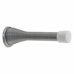 PRIME LINE MP10115 Spring Door Stops, 3 Inch, Satin Nickel, H/D, PK 5 | CT7YGP 169U43