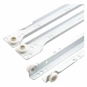 PRIME LINE MP7213 Drawer Track, 22 Inch, White Slide | CT7YTK 169X56