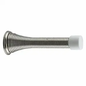 PRIME LINE MP9039 Spring Door Stops, 3 Inch, Chrome, H/D, Flex, PK 5 | CT7YGN 169U65