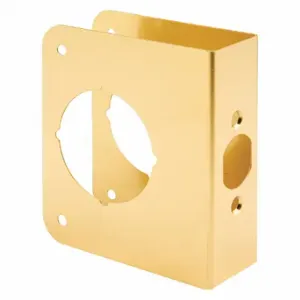 PRIME LINE MP9407 Door Guard Plate, 4 Inch, 2-3/4 X 1-3/4 Inch, Brass | CT7ZEN 169Y93